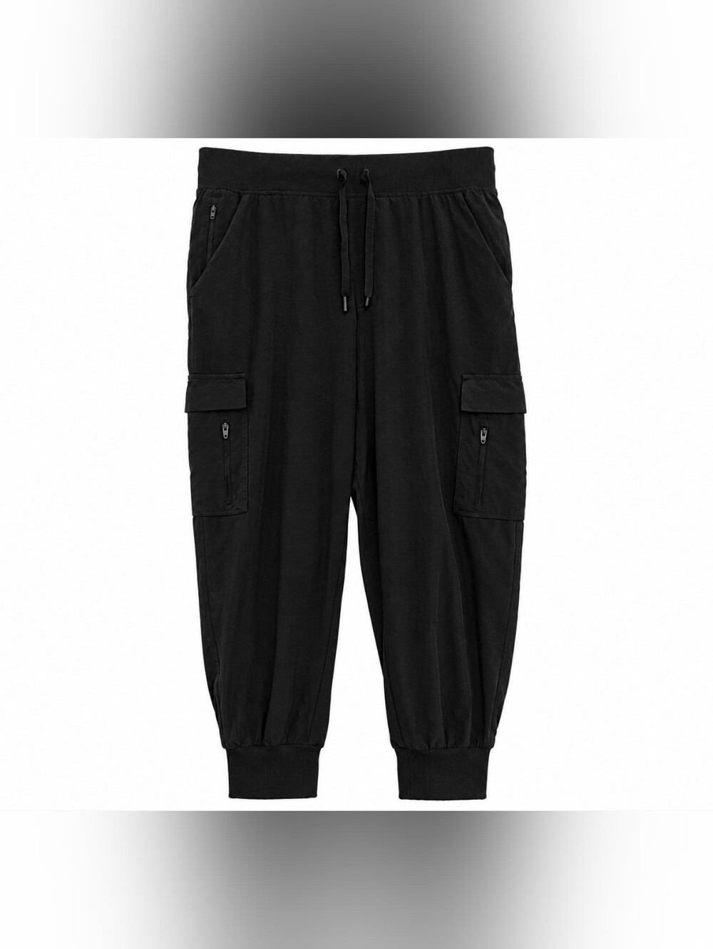 Women's All In Motion Black Cargo Jogger Size L Utility Streetwear - Picture 3 of 5